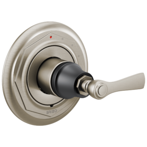 Brizo Rook®: Pressure Balance Valve Only Trim In Luxe Nickel / Matte Black