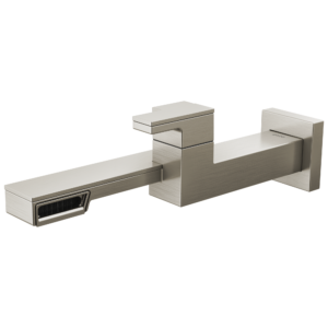 Brizo Frank Lloyd Wright®: Single-Handle Wall Mount Lavatory Faucet 1.2 GPM In Luxe Nickel