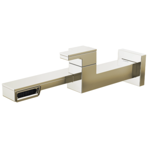 Brizo Frank Lloyd Wright®: Single-Handle Wall Mount Lavatory Faucet 1.2 GPM In Polished Nickel