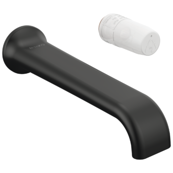 Brizo Allaria™: Two-Hole, Single-Handle Wall Mount Lavatory Faucet - Less Handle 1.2 GPM In Matte Black