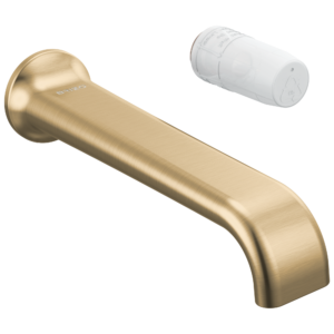Brizo Allaria™: Two-Hole, Single-Handle Wall Mount Lavatory Faucet – Less Handle 1.2 GPM In Luxe Gold