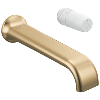 Brizo Allaria™: Two-Hole, Single-Handle Wall Mount Lavatory Faucet - Less Handle 1.2 GPM In Luxe Gold