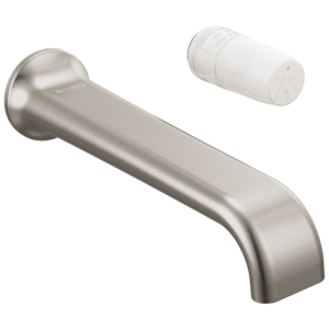 Brizo Allaria™: Two-Hole, Single-Handle Wall Mount Lavatory Faucet – Less Handle 1.2 GPM In Luxe Nickel