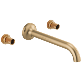 Brizo Odin®: Two-Handle Wall Mount Lavatory Faucet - Less Handles In Luxe Gold