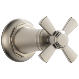 Brizo Rook®: Sensori® Volume Control Trim – Cross In Luxe Nickel