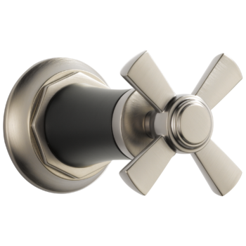Brizo Rook®: Sensori® Volume Control Trim - Cross In Luxe Nickel / Matte Black