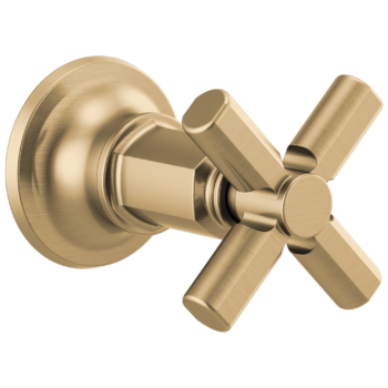 Brizo Invari®: Sensori® Volume Control Trim With Cross Handle In Luxe Gold