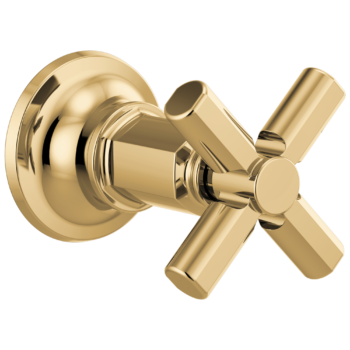 Brizo Invari®: Sensori® Volume Control Trim With Cross Handle In Polished Gold
