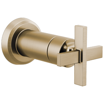 Brizo Levoir™: Sensori® Volume Control Trim Cross In Luxe Gold