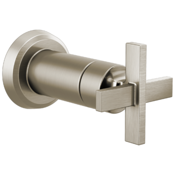 Brizo Levoir™: Sensori® Volume Control Trim Cross In Luxe Nickel