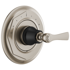 Brizo Rook®: Sensori® Thermostatic Valve Trim – Lever In Luxe Nickel / Matte Black