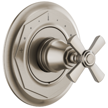 Brizo Rook®: Sensori® Thermostatic Valve Trim - Cross In Luxe Nickel