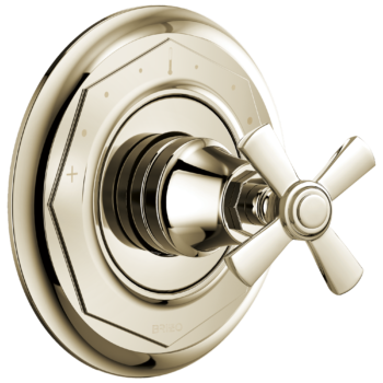 Brizo Rook®: Sensori® Thermostatic Valve Trim - Cross In Polished Nickel