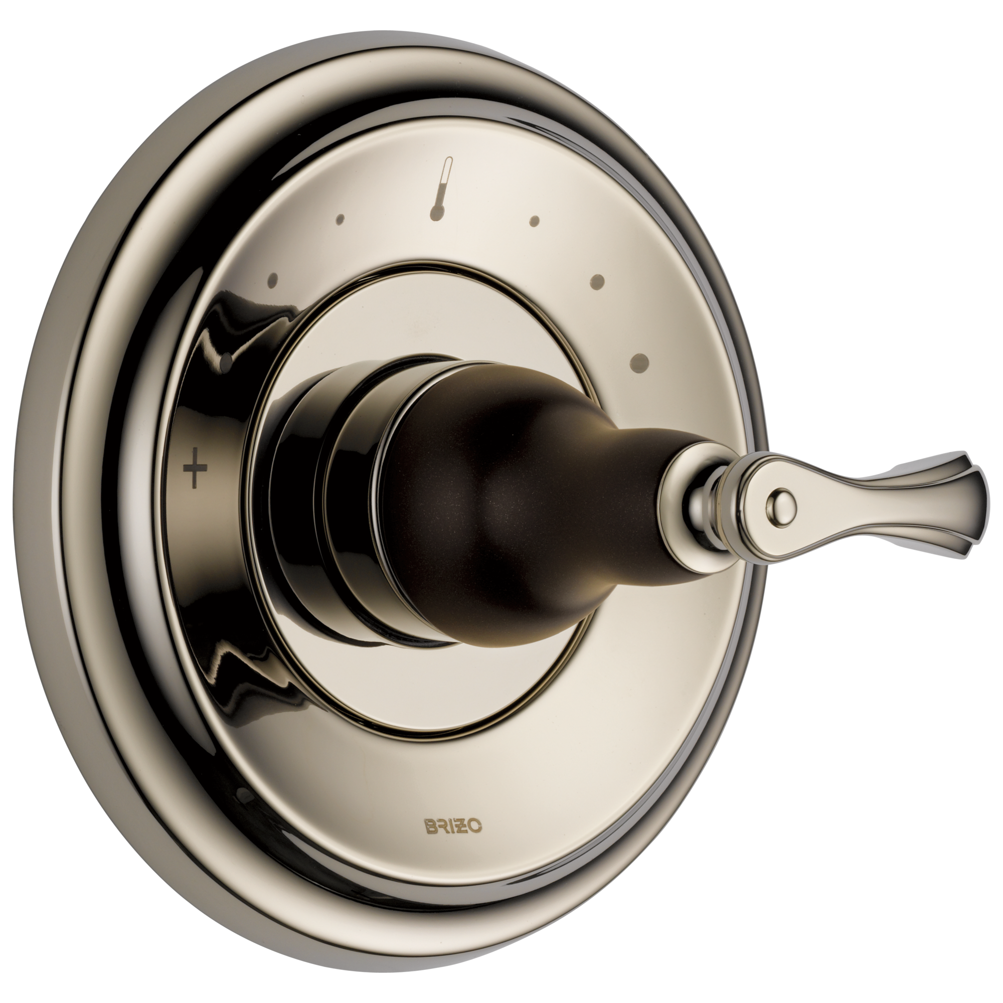 Brizo Charlotte®: Sensori® Thermostatic Valve Trim In Cocoa Bronze / Polished Nickel