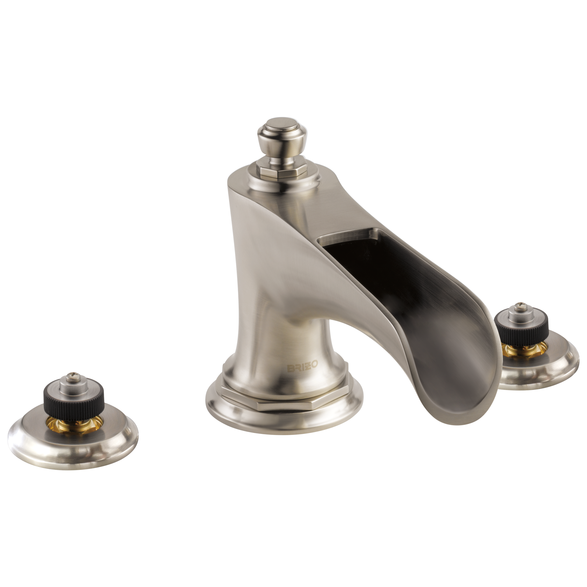 Brizo Rook®: Roman Tub with Channel Spout - Less Handles In Luxe Nickel