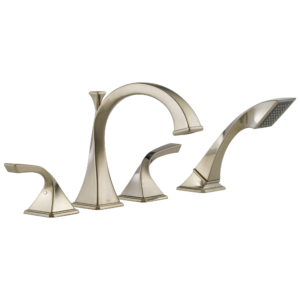 Brizo Virage®: Roman Tub Faucet with Hand Shower In Brushed Nickel