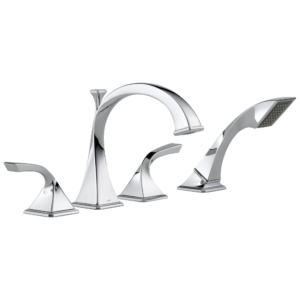 Brizo Virage®: Roman Tub Faucet with Hand Shower In Chrome