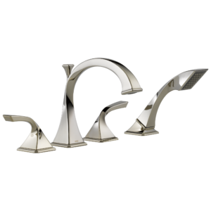 Brizo Virage®: Roman Tub Faucet with Hand Shower In Polished Nickel