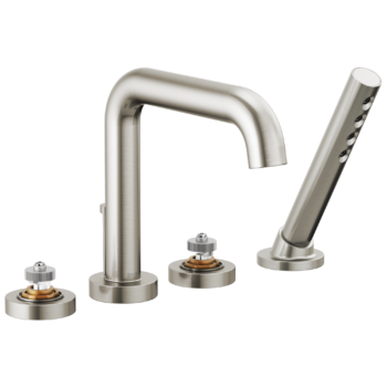 Brizo Litze®: Roman Tub with Handshower - Less Handles In Luxe Nickel