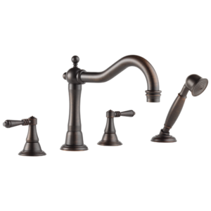 Brizo Tresa®: Roman Tub Trim with Hand Shower In Venetian Bronze