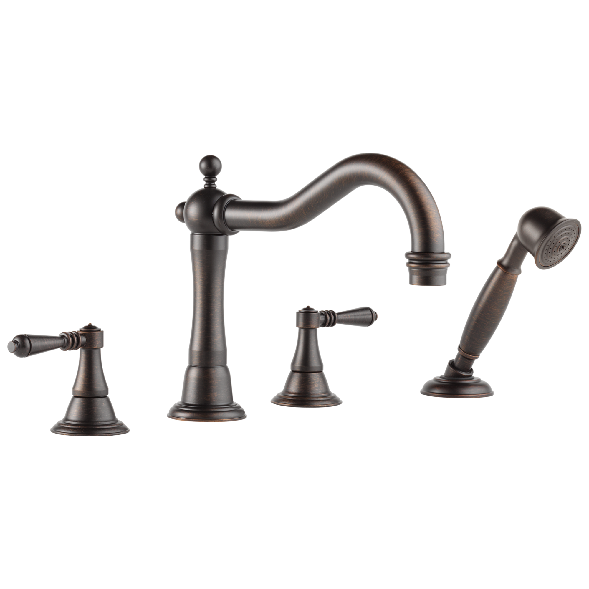 Brizo Tresa®: Roman Tub Trim with Hand Shower In Venetian Bronze