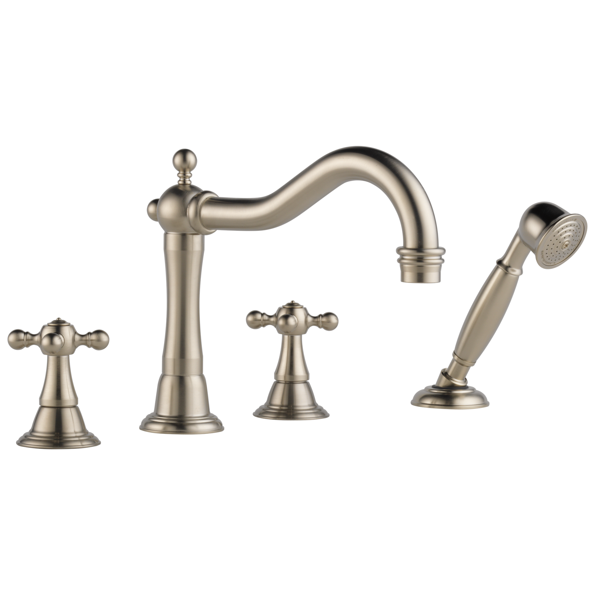 Brizo Tresa®: Roman Tub Trim with Hand Shower In Brushed Nickel