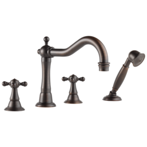 Brizo Tresa®: Roman Tub Trim with Hand Shower In Venetian Bronze