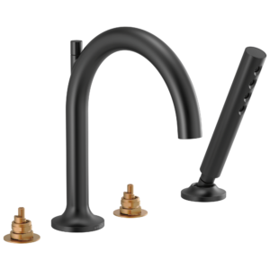 Brizo Jason Wu for Brizo™: Roman Tub Faucet with Handshower – Less Handles In Matte Black