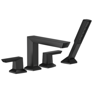 Brizo Vettis®: Roman Tub Faucet With Handshower In Matte Black