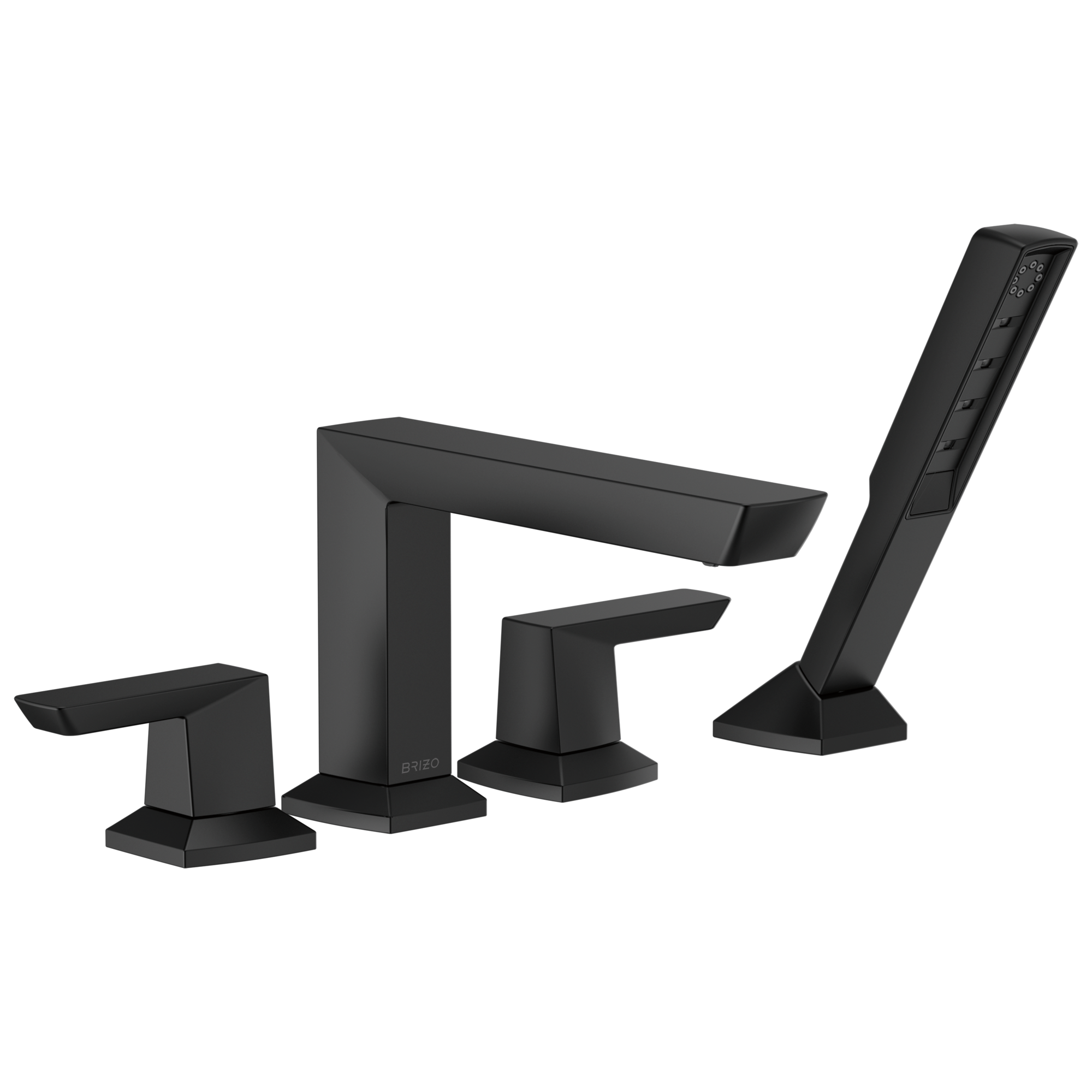 Brizo Vettis®: Roman Tub Faucet With Handshower In Matte Black