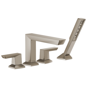 Brizo Vettis®: Roman Tub Faucet With Handshower In Luxe Nickel