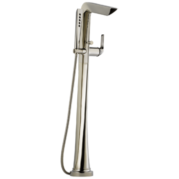 Brizo Sotria®: Freestanding Floor Mount Tub Filler In Polished Nickel