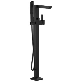 Brizo Vettis®: Single-Handle Floor Mount Tub Filler In Matte Black