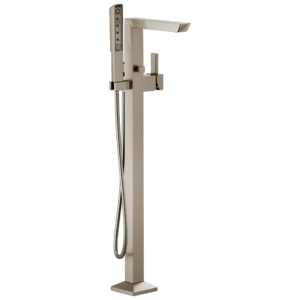 Brizo Vettis®: Single-Handle Floor Mount Tub Filler In Luxe Nickel