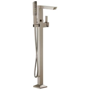 Brizo Vettis®: Single-Handle Floor Mount Tub Filler In Luxe Nickel