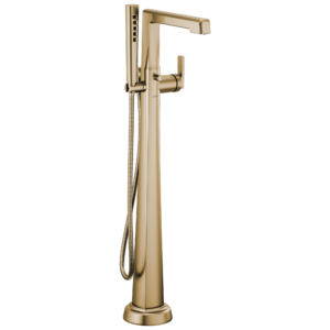 Brizo Levoir™: Single-Handle Floor Mount Tub Filler In Luxe Gold