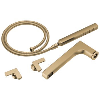 Brizo Kintsu®: Two-Handle Tub Filler Trim Kit With Cross Handles In Luxe Gold