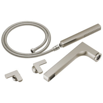 Brizo Kintsu®: Two-Handle Tub Filler Trim Kit With Cross Handles In Luxe Nickel