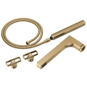 Brizo Kintsu®: Two-Handle Tub Filler Trim Kit With Knob Handles In Luxe Gold