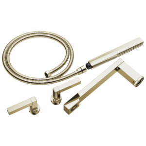 Brizo Frank Lloyd Wright®: Two-Handle Tub Filler Trim Kit with Lever Handles In Polished Nickel
