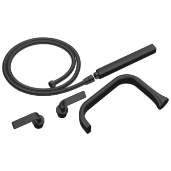 Brizo Allaria™: Two-Handle Tub Filler Trim Kit with Twist Lever Handles In Matte Black