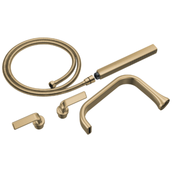 Brizo Allaria™: Two-Handle Tub Filler Trim Kit with Twist Lever Handles In Luxe Gold