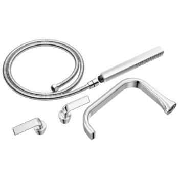 Brizo Allaria™: Two-Handle Tub Filler Trim Kit with Twist Lever Handles In Chrome