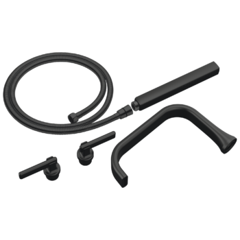 Brizo Allaria™: Two-Handle Tub Filler Trim Kit with Lever Handles In Matte Black
