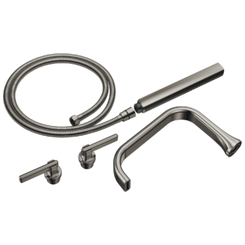 Brizo Allaria™: Two-Handle Tub Filler Trim Kit with Lever Handles In Brilliance Black Onyx
