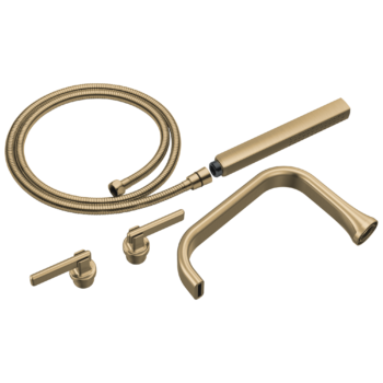 Brizo Allaria™: Two-Handle Tub Filler Trim Kit with Lever Handles In Luxe Gold