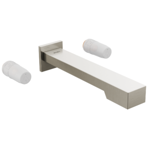 Brizo Frank Lloyd Wright®: Two-Handle Wall Mount Tub Filler – Less Handles In Luxe Nickel