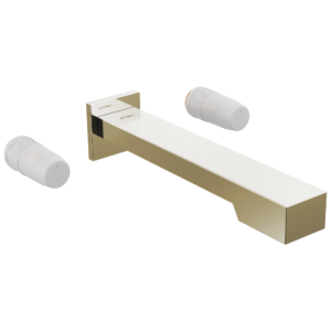 Brizo Frank Lloyd Wright®: Two-Handle Wall Mount Tub Filler – Less Handles In Polished Nickel