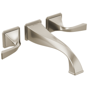 Brizo Virage®: Two-Handle Wall Mount Tub Filler In Brushed Nickel