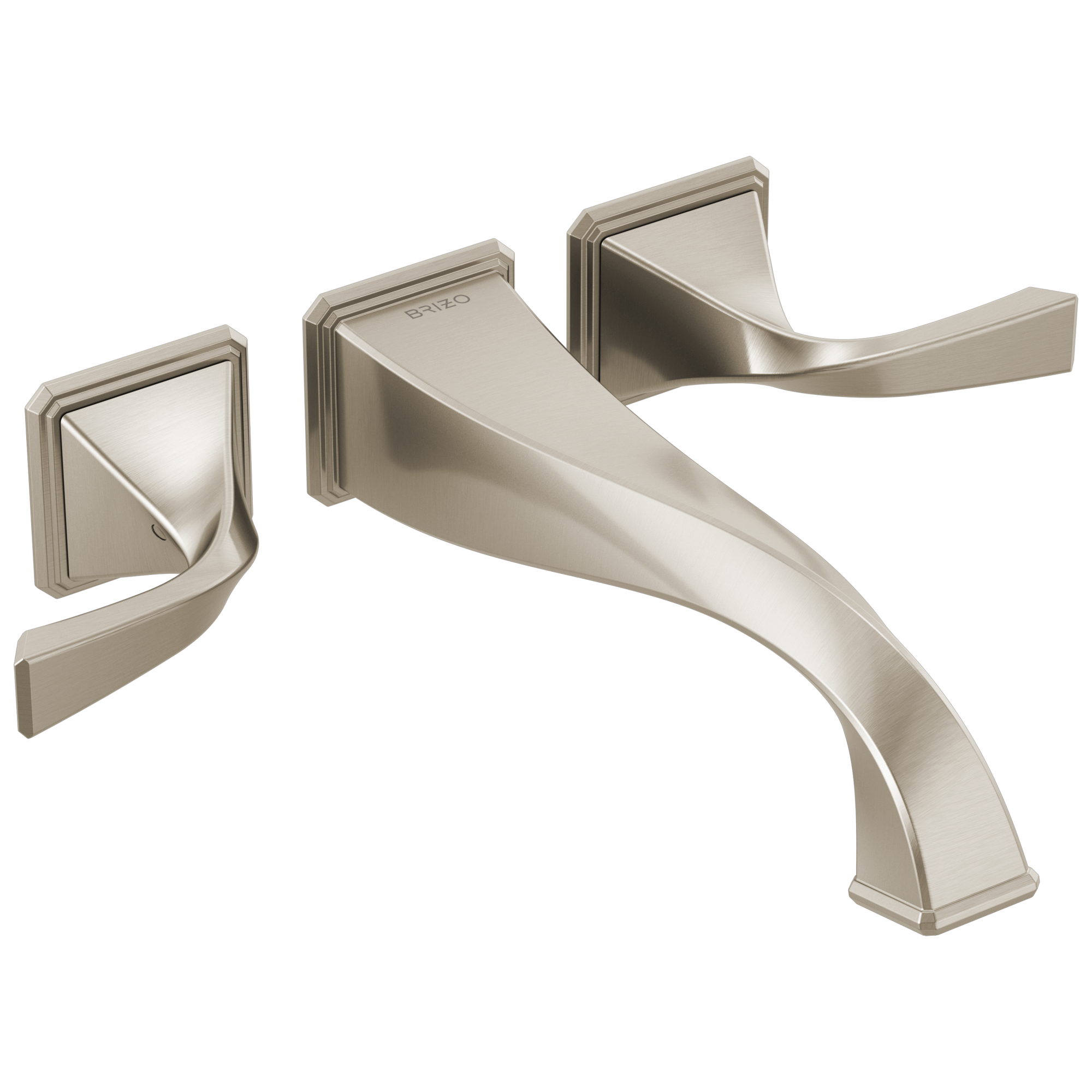 Brizo Virage®: Two-Handle Wall Mount Tub Filler In Brushed Nickel